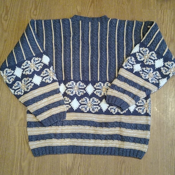 Vintage Henry Grethel Chunky Hand Knit Sweater L - Picture 5 of 8